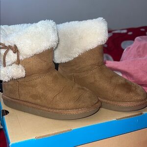 Cozy Brown and White Faux Fur Boots